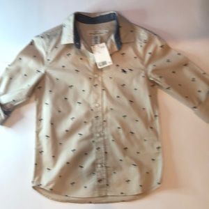 Buys 9-10Y H&M Brown and black Button down dress shirt